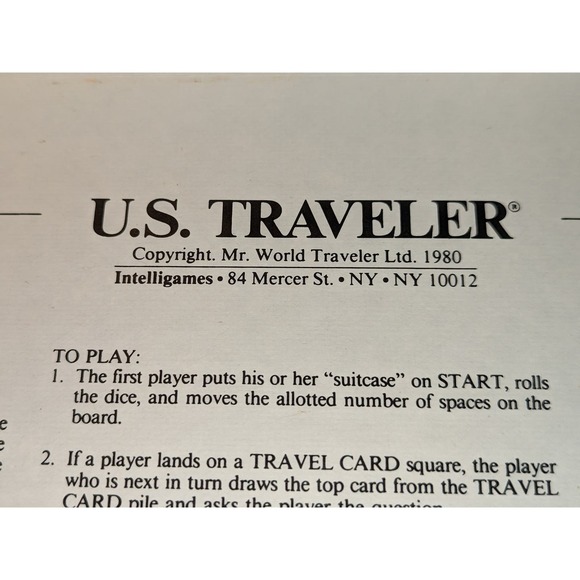 1980 US Traveler Vintage Board Game Learning Education Race Across the USA Rare - Picture 8 of 11